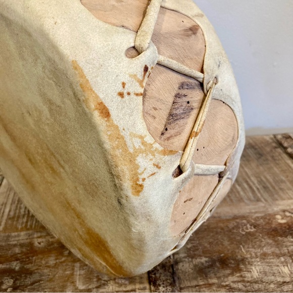 Rawhide Hand Drum Taos Pueblo Red Willow Leather and Wood - Picture 12 of 14